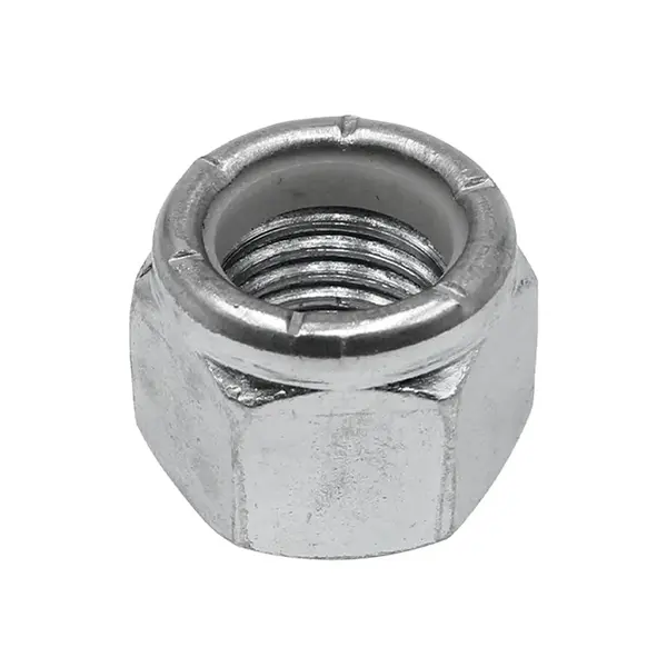 Foto de tuerca hexagonal inoxidable con seguro de nylon
