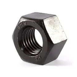 Imagen de tuerca hexagonal ASTM 2H negra